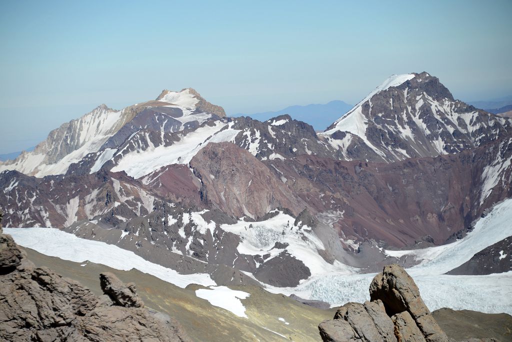 37 Cerro Piloto And Alma Blanca Morning From Aconcagua Camp 2 5482m